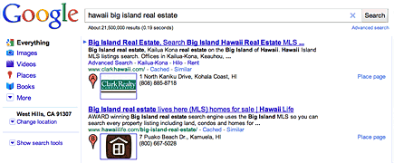 Google Local dominating search results
